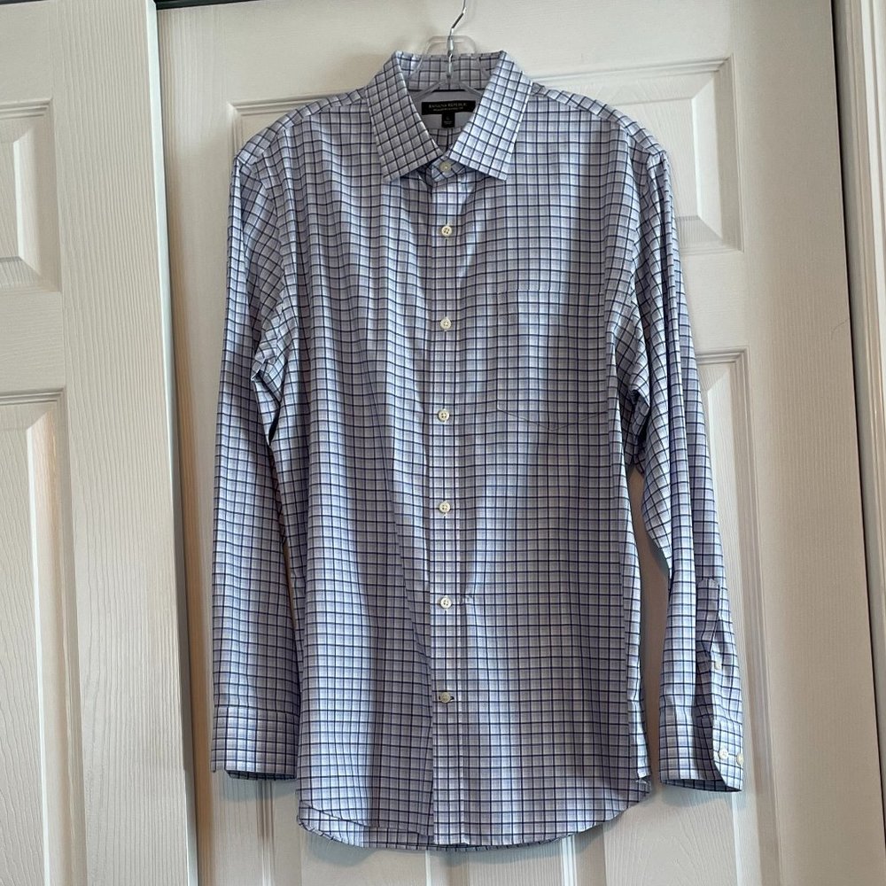 Mens Blue & White Check L